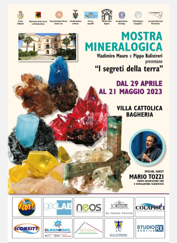Al via domani la grande mostra-evento su preziosi minerali. Presente il ricercatore del CNR Mario Tozzi e l'assessore regionale Francesco Paolo Scarpinato