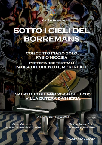 "Sotto i cieli del Borremans" concerto e performance teatrali a villa Butera sabato 10 giugno